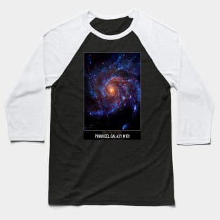 High Resolution Astronomy Pinwheel Galaxy M101 Baseball T-Shirt
